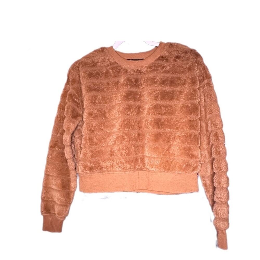 Miss Chievous Brown fuzzy sweater small